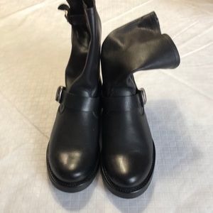 Frye black leather boots